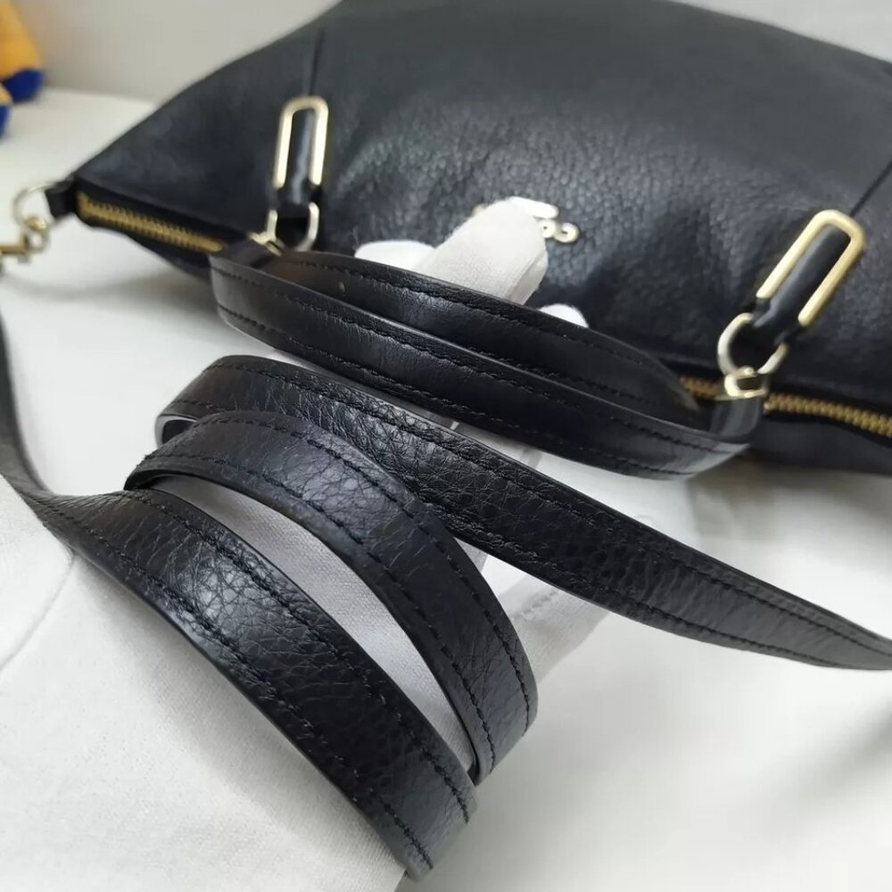 Coach Black Pebbled Leather Crossbody Tote - Picture 4 of 13
